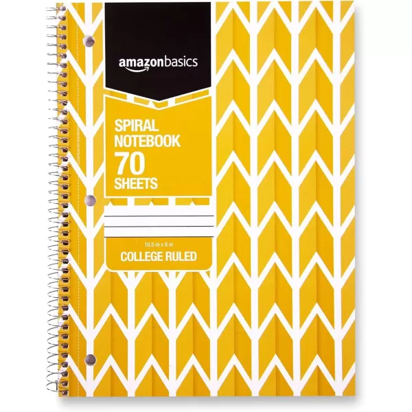 Amazon Basics College Ruled Wirebound Spiral Notebook 100 Sheet  5Pack Assorted Sunburst Pattern ColorsAssorted Lattice Pattern