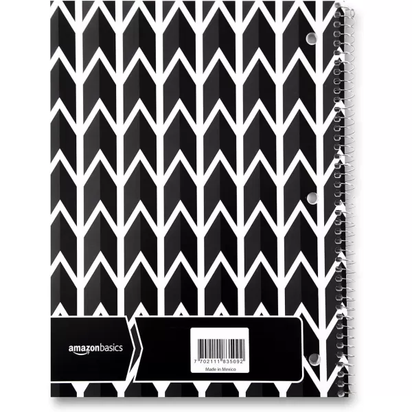 Amazon Basics College Ruled Wirebound Spiral Notebook 100 Sheet  5Pack Assorted Sunburst Pattern ColorsAssorted Lattice Pattern