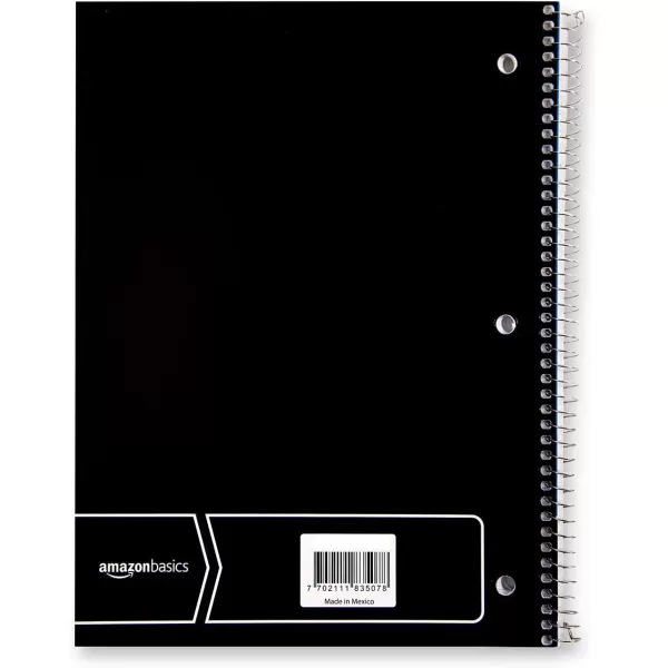 Amazon Basics College Ruled Wirebound Spiral Notebook 100 Sheet  5Pack Assorted Sunburst Pattern ColorsAssorted Solid