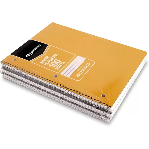 Amazon Basics College Ruled Wirebound Spiral Notebook 100 Sheet  5Pack Assorted Sunburst Pattern ColorsAssorted Solid