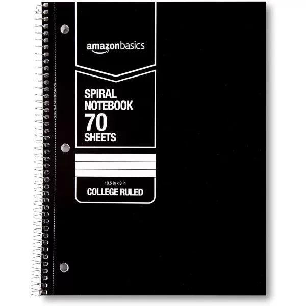 Amazon Basics College Ruled Wirebound Spiral Notebook 100 Sheet  5Pack Assorted Sunburst Pattern ColorsAssorted Solid