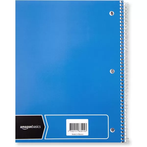 Amazon Basics College Ruled Wirebound Spiral Notebook 100 Sheet  5Pack Assorted Sunburst Pattern ColorsAssorted Solid