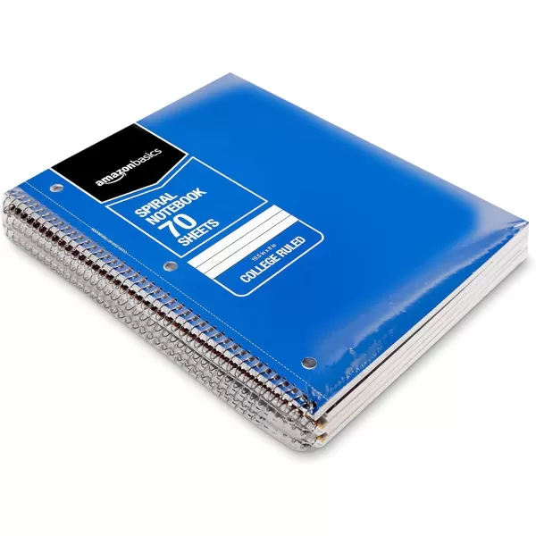 Amazon Basics College Ruled Wirebound Spiral Notebook 100 Sheet  5Pack Assorted Sunburst Pattern ColorsAssorted Solid