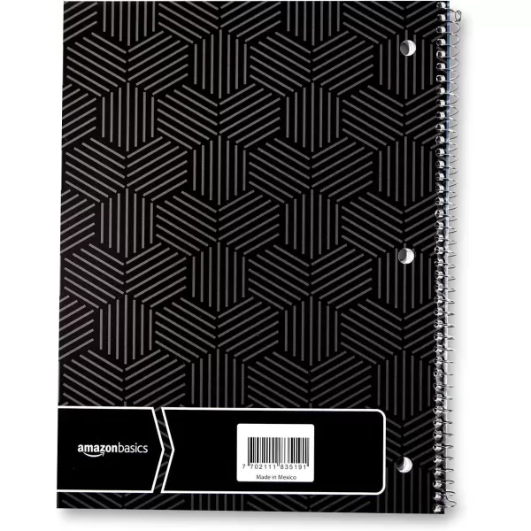 Amazon Basics College Ruled Wirebound Spiral Notebook 100 Sheet  5Pack Assorted Sunburst Pattern ColorsAssorted Sunburst Pattern