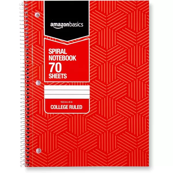 Amazon Basics College Ruled Wirebound Spiral Notebook 100 Sheet  5Pack Assorted Sunburst Pattern ColorsAssorted Sunburst Pattern
