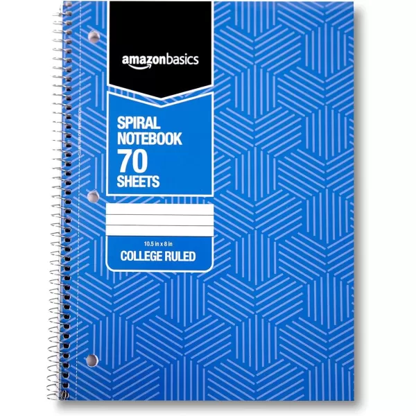Amazon Basics College Ruled Wirebound Spiral Notebook 100 Sheet  5Pack Assorted Sunburst Pattern ColorsAssorted Sunburst Pattern
