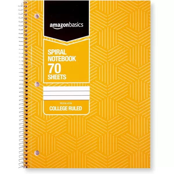 Amazon Basics College Ruled Wirebound Spiral Notebook 100 Sheet  5Pack Assorted Sunburst Pattern ColorsAssorted Sunburst Pattern