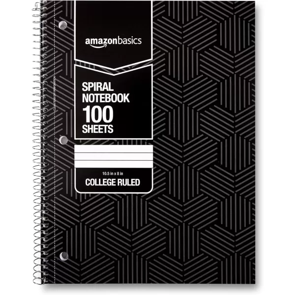 Amazon Basics College Ruled Wirebound Spiral Notebook 100 Sheet  5Pack Assorted Sunburst Pattern ColorsAssorted Sunburst Pattern