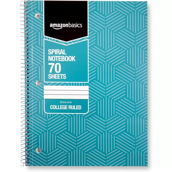 Amazon Basics College Ruled Wirebound Spiral Notebook 100 Sheet  5Pack Assorted Sunburst Pattern ColorsAssorted Sunburst Pattern