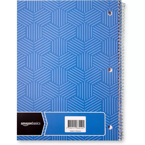 Amazon Basics College Ruled Wirebound Spiral Notebook 100 Sheet  5Pack Assorted Sunburst Pattern ColorsAssorted Sunburst Pattern
