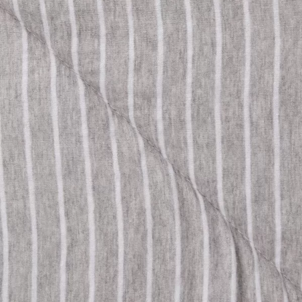 Amazon Basics Cotton Blend Jersey Knit Comforter Set FullQueen Gray StripeLight Gray Stripe