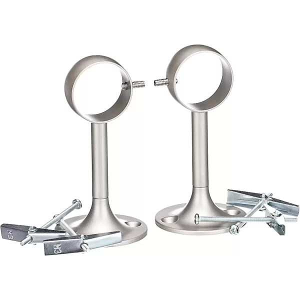 Amazon Basics Curtain Rod CeilingMount Bracket Set of 2 BlackNickel