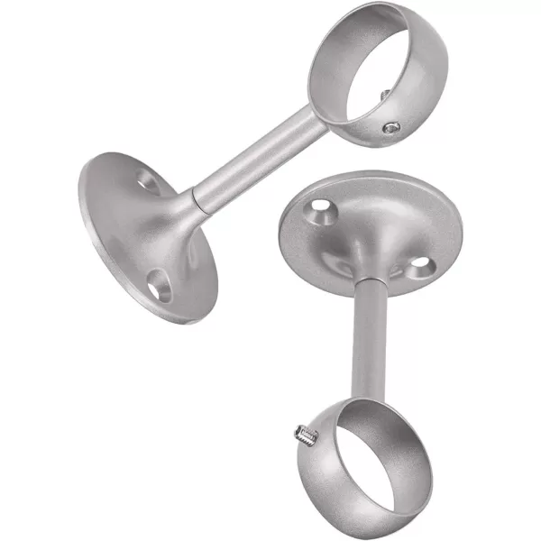 Amazon Basics Curtain Rod CeilingMount Bracket Set of 2 BlackNickel
