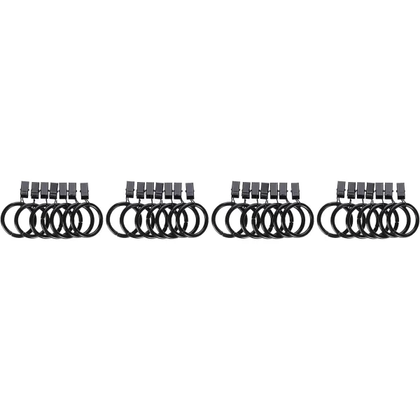 Amazon Basics Curtain Rod Clip Rings for 1 Rod Set of 7 BlackBronze
