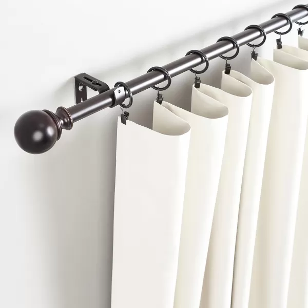Amazon Basics Curtain Rod Clip Rings for 1 Rod Set of 7 BlackBronze