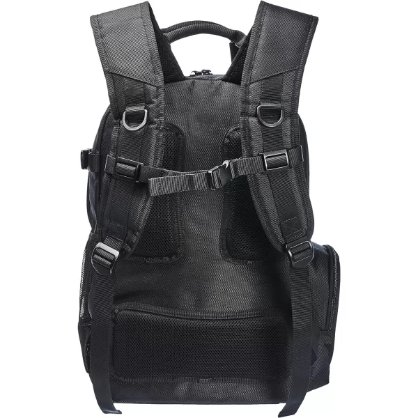 Amazon Basics Durable Padded Tool Bag Backpack Black  23 Pocket with 3 Pocket Front23Pocket with 3Pocket Front