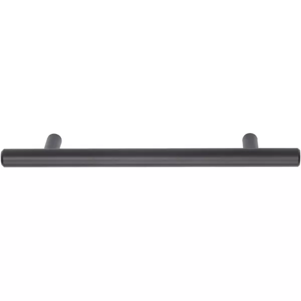 Amazon Basics Euro Bar Cabinet Handle 12inch Diameter 538inch Length 3inch Hole Center Oil Rubbed Bronze 25PackFlat Black
