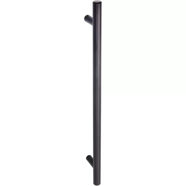 Amazon Basics Euro Bar Cabinet Handle 12inch Diameter 538inch Length 3inch Hole Center Oil Rubbed Bronze 25PackFlat Black