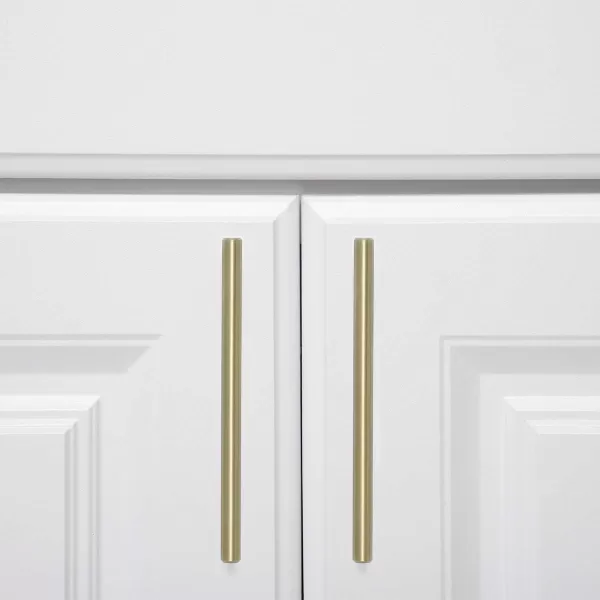 Amazon Basics Euro Bar Cabinet Handle 12inch Diameter 538inch Length 3inch Hole Center Oil Rubbed Bronze 25PackGolden Champagne