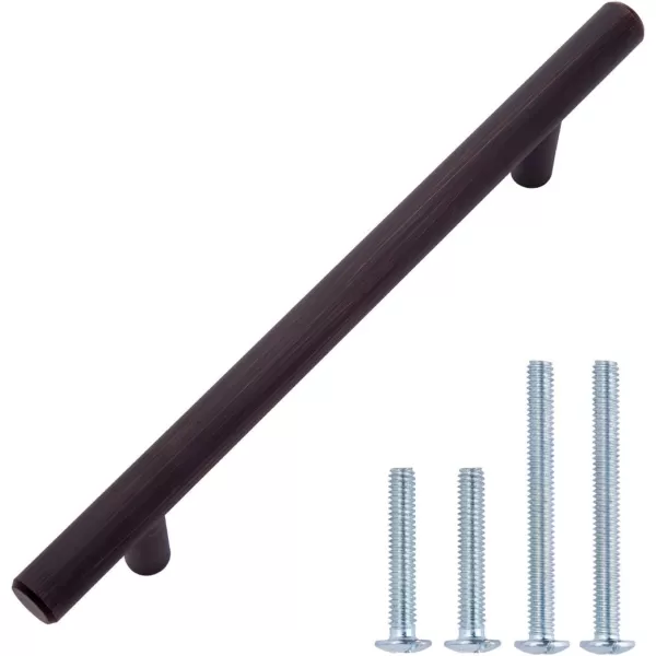 Amazon Basics Euro Bar Cabinet Handle 12inch Diameter 538inch Length 3inch Hole Center Oil Rubbed Bronze 25PackOil Rubbed Bronze