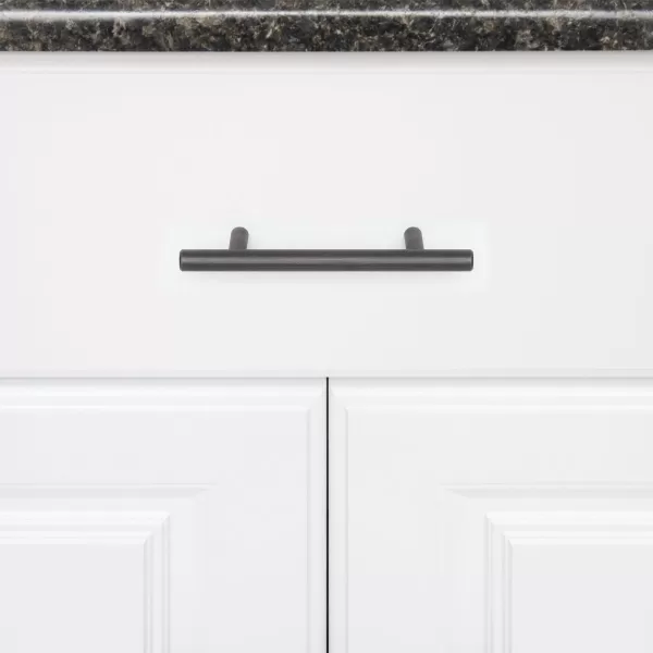 Amazon Basics Euro Bar Cabinet Handle 12inch Diameter 538inch Length 3inch Hole Center Oil Rubbed Bronze 25PackOil Rubbed Bronze