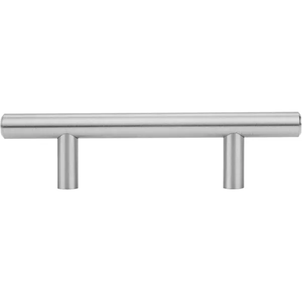 Amazon Basics Euro Bar Cabinet Handle 12inch Diameter 538inch Length 3inch Hole Center Oil Rubbed Bronze 25PackSatin Nickel