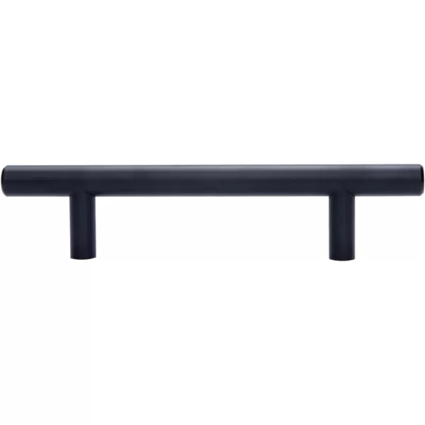 Amazon Basics Euro Bar Cabinet Handle 12inch Diameter 738inch Length 5inch Hole Center Oil Rubbed Bronze 25PackFlat Black