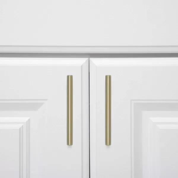 Amazon Basics Euro Bar Cabinet Handle 12inch Diameter 738inch Length 5inch Hole Center Oil Rubbed Bronze 25PackGolden Champagne