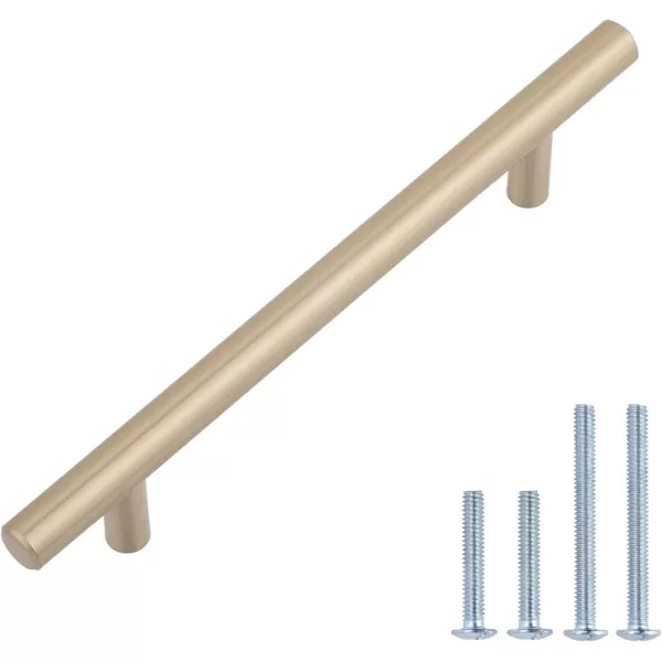 Amazon Basics Euro Bar Cabinet Handle 12inch Diameter 738inch Length 5inch Hole Center Oil Rubbed Bronze 25PackGolden Champagne
