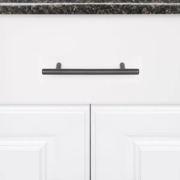 Amazon Basics Euro Bar Cabinet Handle 12inch Diameter 738inch Length 5inch Hole Center Oil Rubbed Bronze 25PackOil Rubbed Bronze