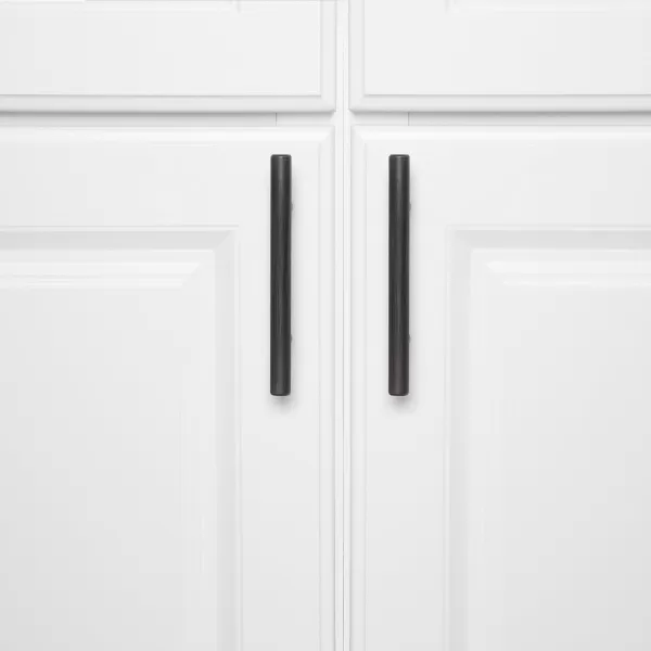 Amazon Basics Euro Bar Cabinet Handle 12inch Diameter 738inch Length 5inch Hole Center Oil Rubbed Bronze 25PackOil Rubbed Bronze