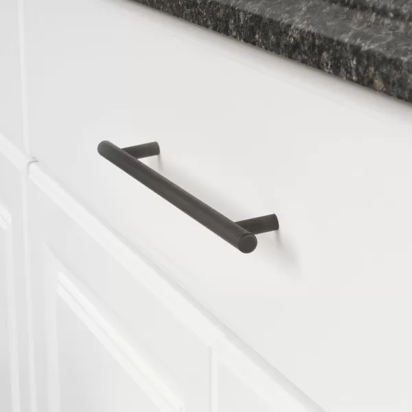 Amazon Basics Euro Bar Cabinet Handle 12inch Diameter 738inch Length 5inch Hole Center Oil Rubbed Bronze 25PackOil Rubbed Bronze