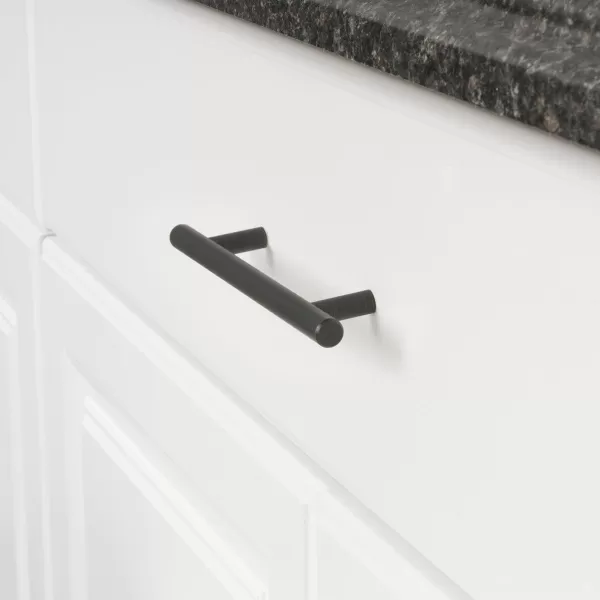 Amazon Basics Euro Bar Cabinet Handle 12inch Diameter 738inch Length 5inch Hole Center Oil Rubbed Bronze 25PackOil Rubbed Bronze