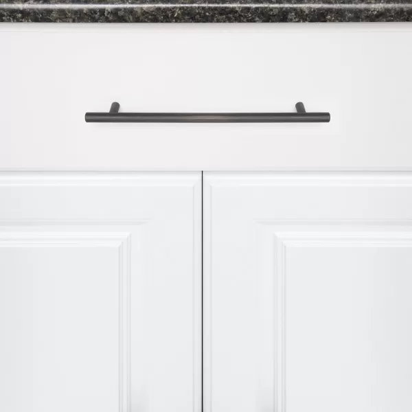 Amazon Basics Euro Bar Cabinet Handle 12inch Diameter 738inch Length 5inch Hole Center Oil Rubbed Bronze 25PackOil Rubbed Bronze