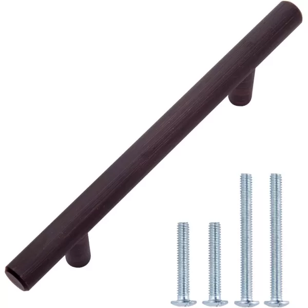 Amazon Basics Euro Bar Cabinet Handle 12inch Diameter 738inch Length 5inch Hole Center Oil Rubbed Bronze 25PackOil Rubbed Bronze