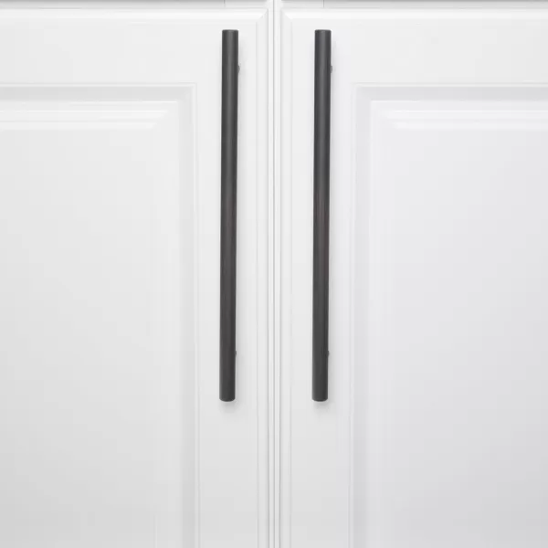 Amazon Basics Euro Bar Cabinet Handle 12inch Diameter 738inch Length 5inch Hole Center Oil Rubbed Bronze 25PackOil Rubbed Bronze