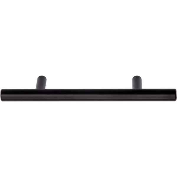 Amazon Basics Euro Bar Cabinet Handle 38inch Diameter 538inch Length 3inch Hole Center Golden Champagne 25packFlat Black