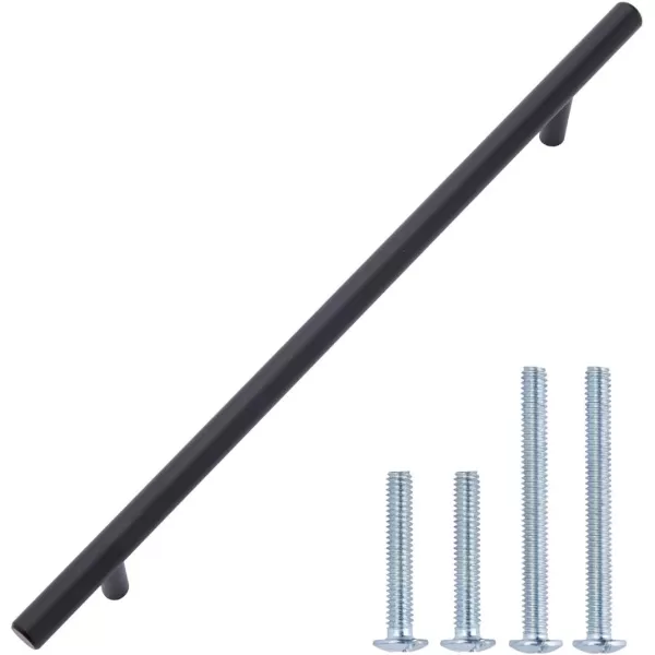 Amazon Basics Euro Bar Cabinet Handle 38inch Diameter 538inch Length 3inch Hole Center Golden Champagne 25packFlat Black