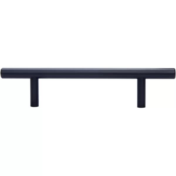 Amazon Basics Euro Bar Cabinet Handle 38inch Diameter 538inch Length 3inch Hole Center Golden Champagne 25packFlat Black