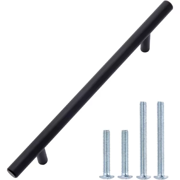 Amazon Basics Euro Bar Cabinet Handle 38inch Diameter 538inch Length 3inch Hole Center Golden Champagne 25packFlat Black