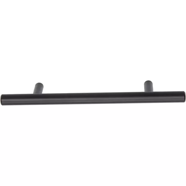 Amazon Basics Euro Bar Cabinet Handle 38inch Diameter 538inch Length 3inch Hole Center Golden Champagne 25packFlat Black