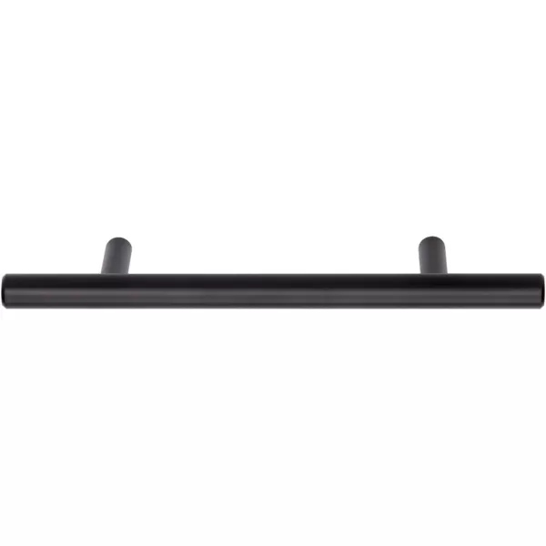 Amazon Basics Euro Bar Cabinet Handle 38inch Diameter 538inch Length 3inch Hole Center Golden Champagne 25packFlat Black