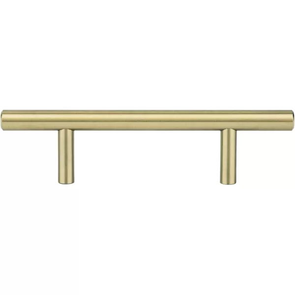 Amazon Basics Euro Bar Cabinet Handle 38inch Diameter 538inch Length 3inch Hole Center Golden Champagne 25packGolden Champagne