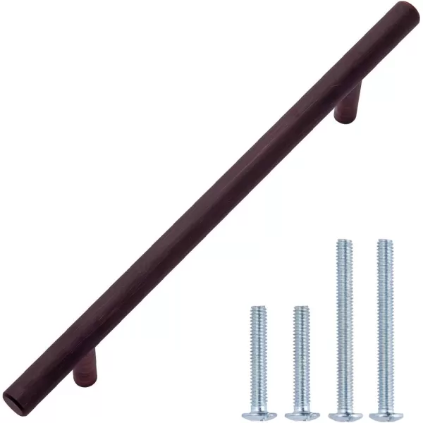 Amazon Basics Euro Bar Cabinet Handle 38inch Diameter 538inch Length 3inch Hole Center Golden Champagne 25packOil Rubbed Bronze