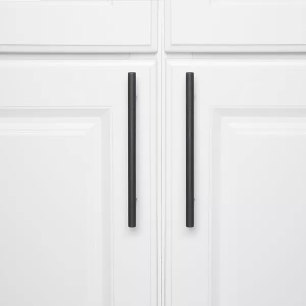 Amazon Basics Euro Bar Cabinet Handle 38inch Diameter 538inch Length 3inch Hole Center Golden Champagne 25packOil Rubbed Bronze