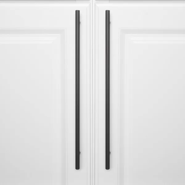 Amazon Basics Euro Bar Cabinet Handle 38inch Diameter 538inch Length 3inch Hole Center Golden Champagne 25packOil Rubbed Bronze