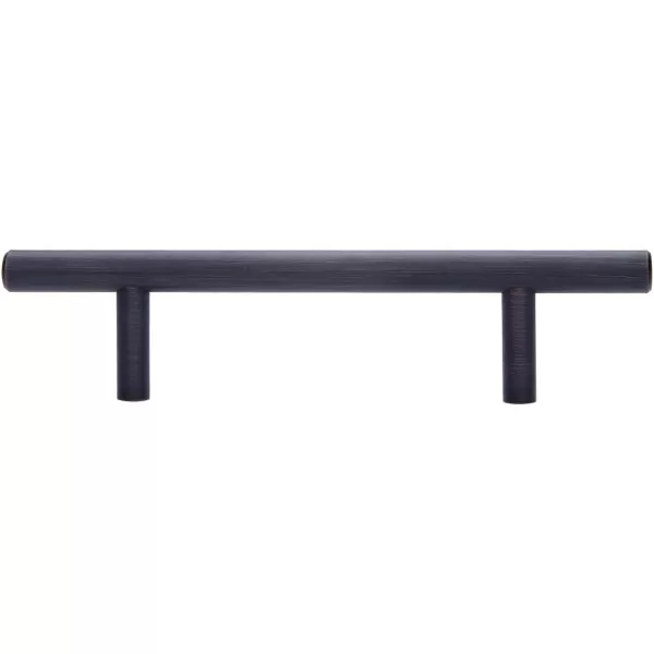 Amazon Basics Euro Bar Cabinet Handle 38inch Diameter 538inch Length 3inch Hole Center Golden Champagne 25packOil Rubbed Bronze