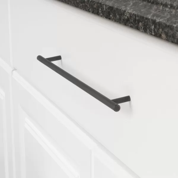 Amazon Basics Euro Bar Cabinet Handle 38inch Diameter 538inch Length 3inch Hole Center Golden Champagne 25packOil Rubbed Bronze