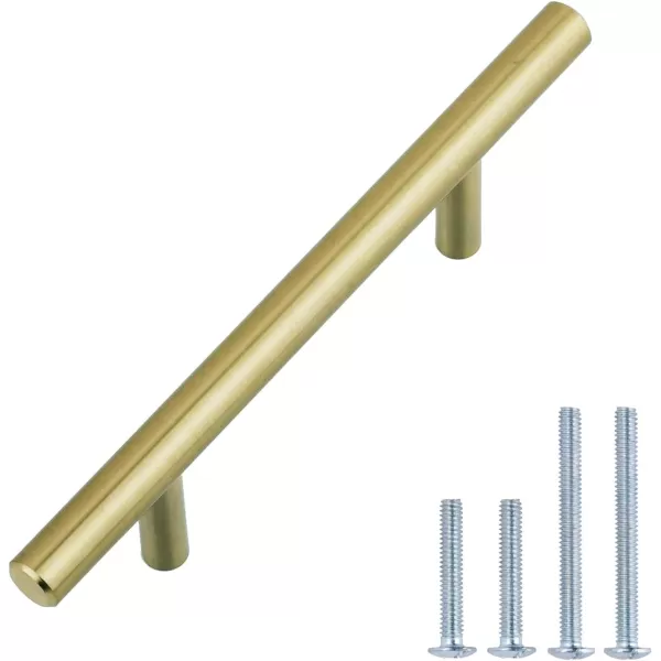Amazon Basics Euro Bar Cabinet Handle 38inch Diameter 538inch Length 3inch Hole Center Golden Champagne 25packOil Rubbed Bronze