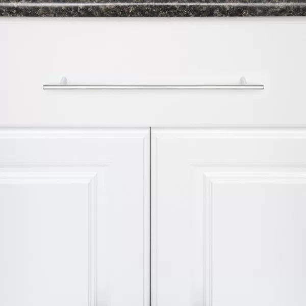 Amazon Basics Euro Bar Cabinet Handle 38inch Diameter 538inch Length 3inch Hole Center Golden Champagne 25packPolished Chrome